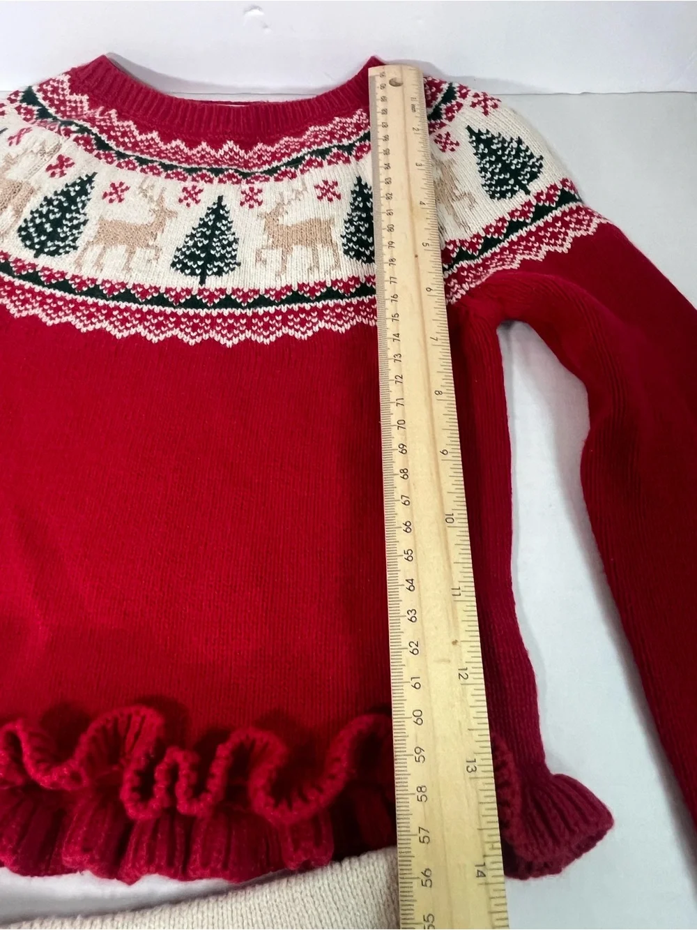 Tahari Red and Cream Kids Holiday Sweater Set